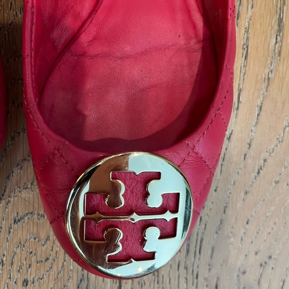 Tory Burch Quinn Quilted Ballerina Flat in Carnival Pink - Picture 4 of 4
